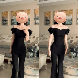 法式黑色一字肩短袖T恤女夏季大码胖MM修身显瘦设计感小众上衣潮