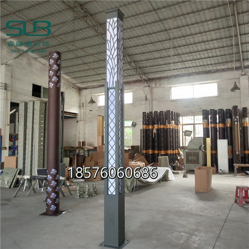 景观庭院广场小区立柱灯具路灯定制345米路灯不钢钢仿云石亚克力