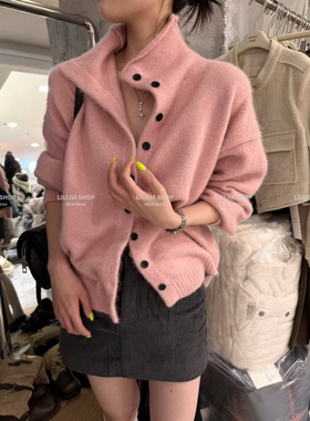 韩系显瘦收腰针织开衫毛衣女