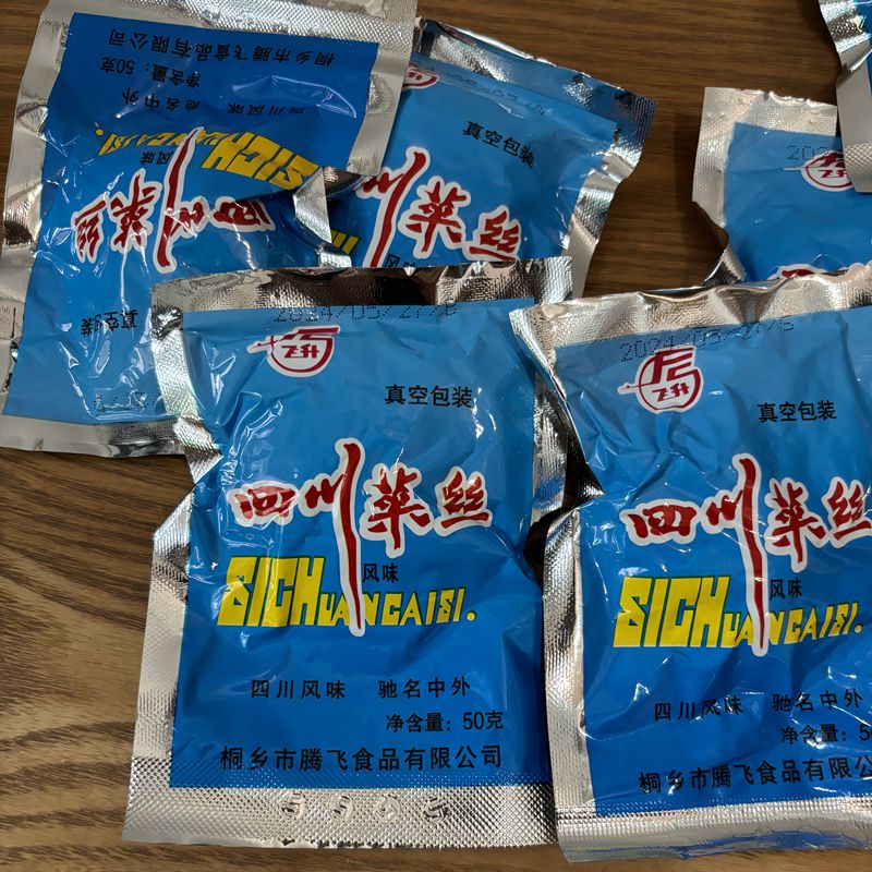 桐乡飞升 四川风味菜丝萝卜榨菜丝 榨菜条 泡菜酱菜50g