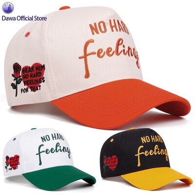 NO HARD feelings Rose Embroidered Baseball Cap Sports Hat