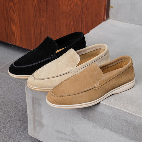 Men's Classic Suede Loafers 男士经典舒适休闲皮鞋 真皮一脚蹬