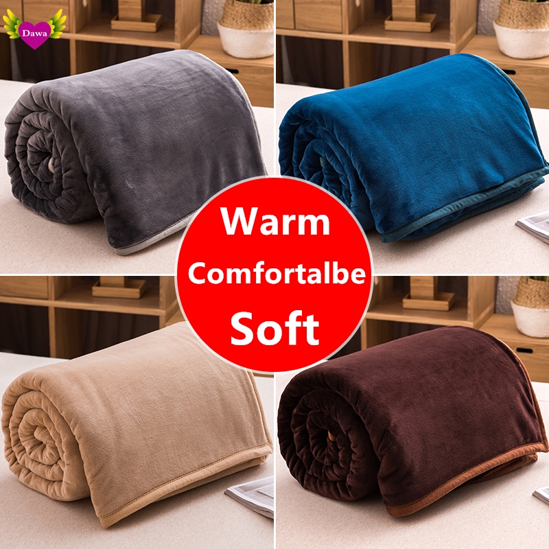Flannel Warm Throw Blanket Sherpa Fleece Bed Cover Bedspread