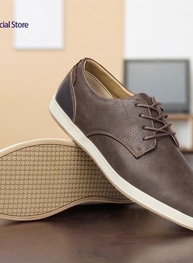 50码男士休闲单鞋大码舒适皮板鞋