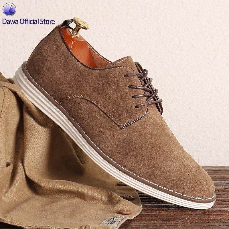 Men's Lace-Up Casual Shoes Retro Low-Top Leather Sneakers