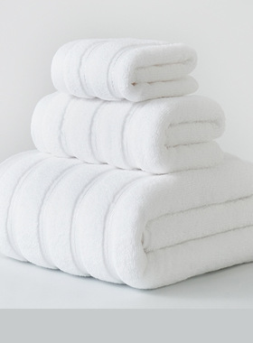 Thickened Cotton Towel Bath Towel Washcloth Three-Piece Set