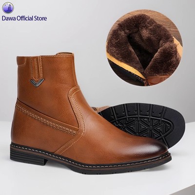 Winter Men's  Snow Boots 雪地靴男士加绒保暖户外高帮靴防溅水