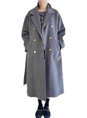 ICICLE之禾女装秋冬款羊毛羊绒双面呢长袖大衣