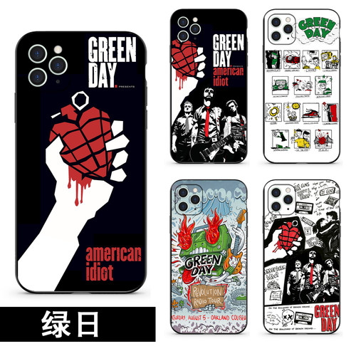 绿日Green Day乐队周边手机壳适用于苹果华为小米OPPOVIVO一加荣耀IQOO手机壳美国朋克摇滚吉他定制硅胶壳