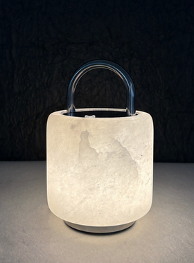 现代简约西班牙天然云石小众创意小台灯样板间售楼处床头柜小夜灯