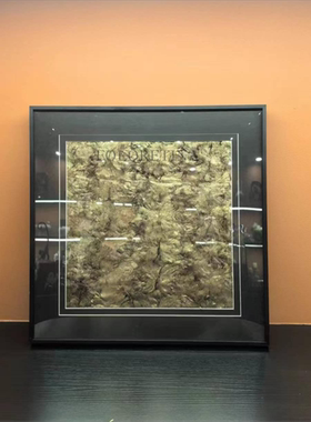 中古风侘寂风床头柜装饰画摆设样板间售楼处玄关台柜体挂画背景墙