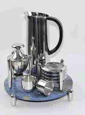 现代简约食用不锈钢咖啡壶套装装饰品摆设样板间高端咖啡酒具组合