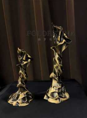 仿古站像家居装饰人物摆件纯铜