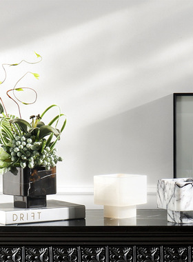 中古风复古风天然大理石创意花器摆件样板间售楼处少众高端装饰品