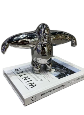 现代轻奢陶瓷电镀几何艺术摆件样板间猩猩摆设小蘑菇糖果盒装饰品