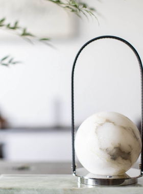 现代简约不锈钢皮革创意小夜灯样板间卧室床头柜小台灯装饰品摆设