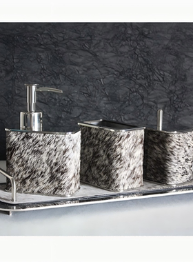 现代极简不锈钢马毛小众创意卫浴组合样板间酒店高端卫生间卫浴