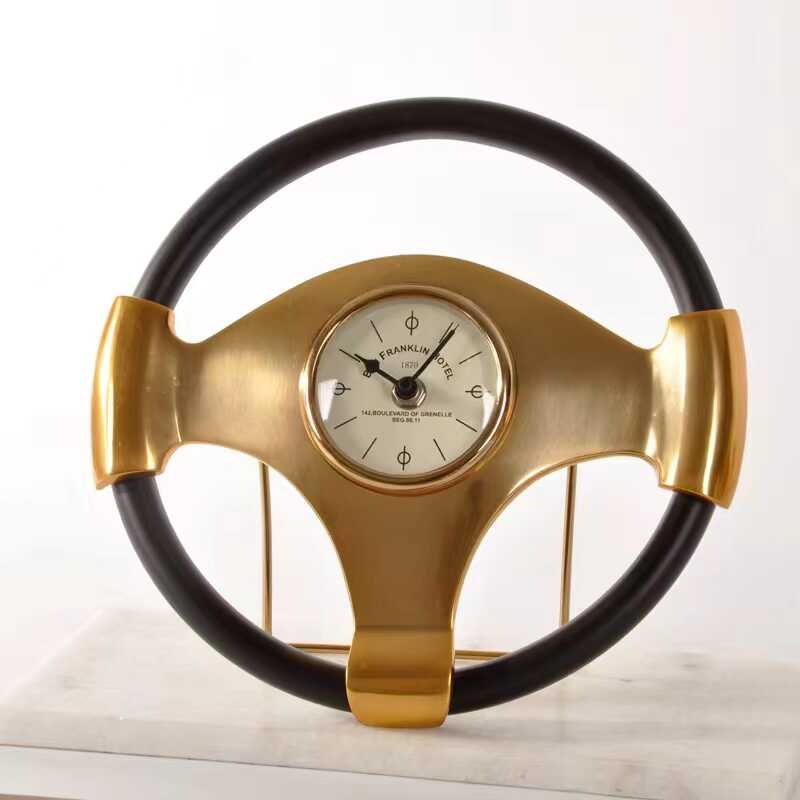 进口欧式美式玄关创意复古座钟客厅家居时尚台钟客厅个性桌面摆件