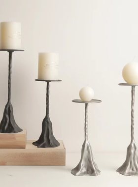 现代轻奢极简意式星际飞越烛台样板间茶几餐桌创意烛台装饰品摆件