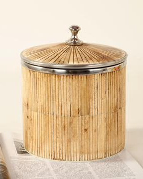 印度进口牛骨创意储物罐中古风复古风样板间少众酒桶装饰品摆设