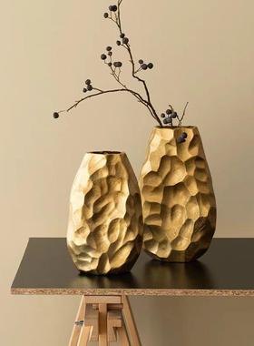 美式新古典进口铝制异形创意高端花器样板间售楼处高级感小众花瓶