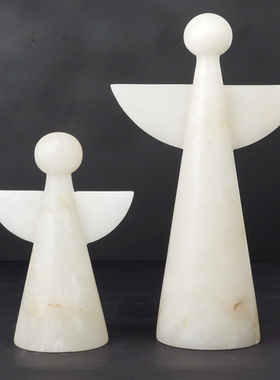 现代轻奢进口天然玉石摆件