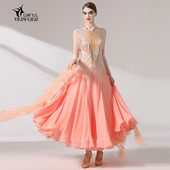 连衣裙 S7053镶钻国标摩登舞交谊舞华尔兹比赛服装 新款 重工流苏