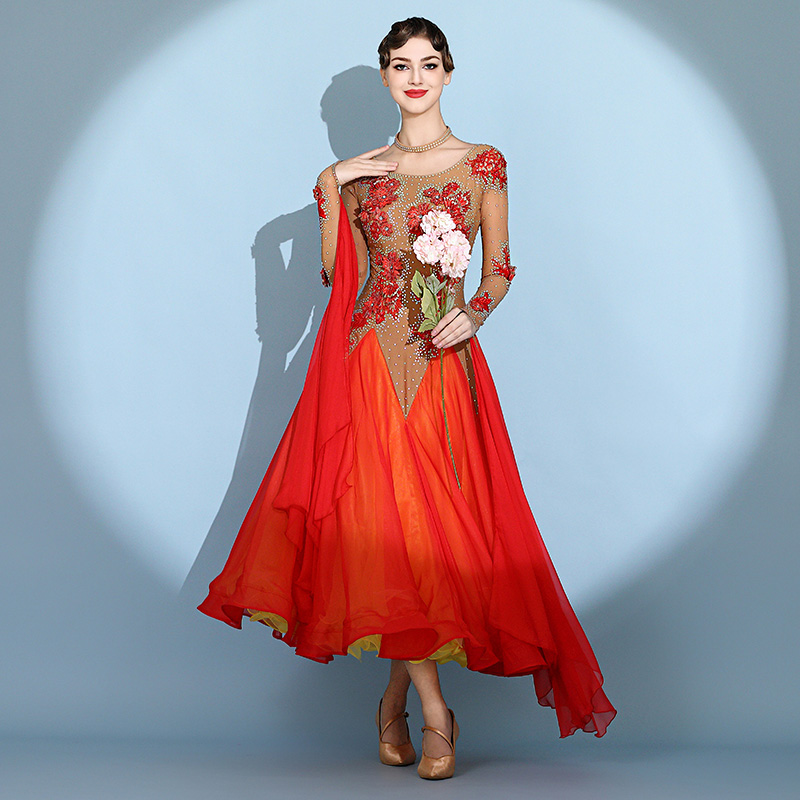 以琳飞儿国标舞比赛服表演服