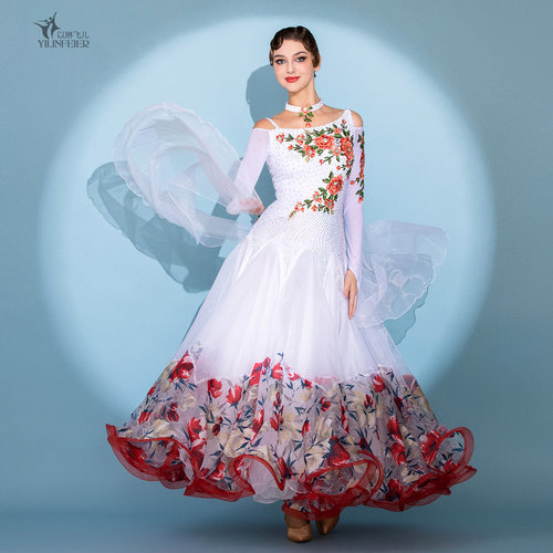 郁金香花语！摩登舞裙演出服