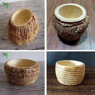 竹制竹根工艺品茶道茶具果盘点心盘摆件洗茶碗功夫茶配件