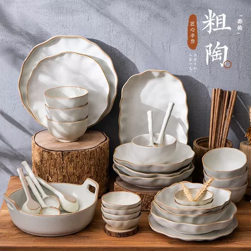 Креативный японский комплект, посуда, коллекция 2022, легкий роскошный стиль, изысканный стиль