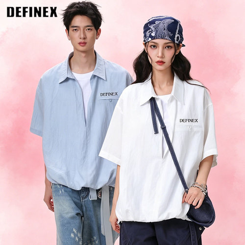 DEFINEX落肩袖情侣dx五分袖衬衫