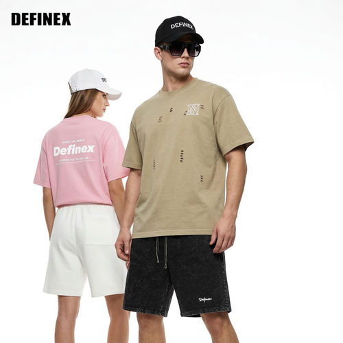 DEFINEX全棉透气印花宽松T恤