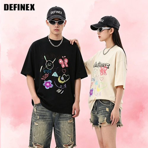 DEFINEX全棉趣味印花情侣T恤