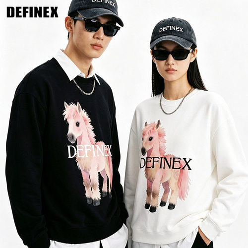 DEFINEX小马印花dx宽松卫衣