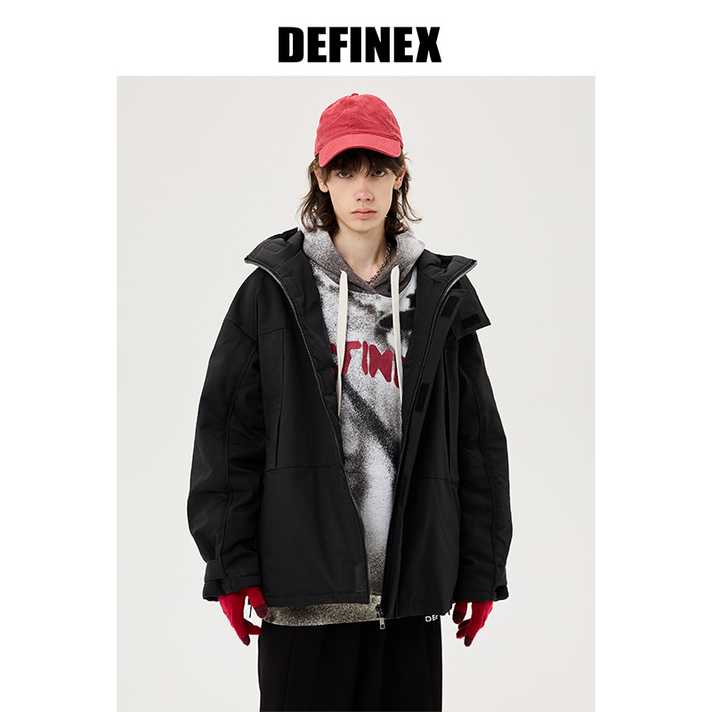DEFINEX潮牌连帽棉风衣男