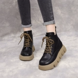 Martens, легкие короткие сапоги с массивной подошвой, подходят для подростков, коллекция 2023, подходят для весны и осени, увеличивают рост, средний каблук, большой размер