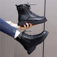 Martens, универсальные короткие сапоги в английском стиле на платформе, в британском стиле, коллекция 2023, из натуральной кожи, подходят для весны и осени, большой размер, размеры 41-43