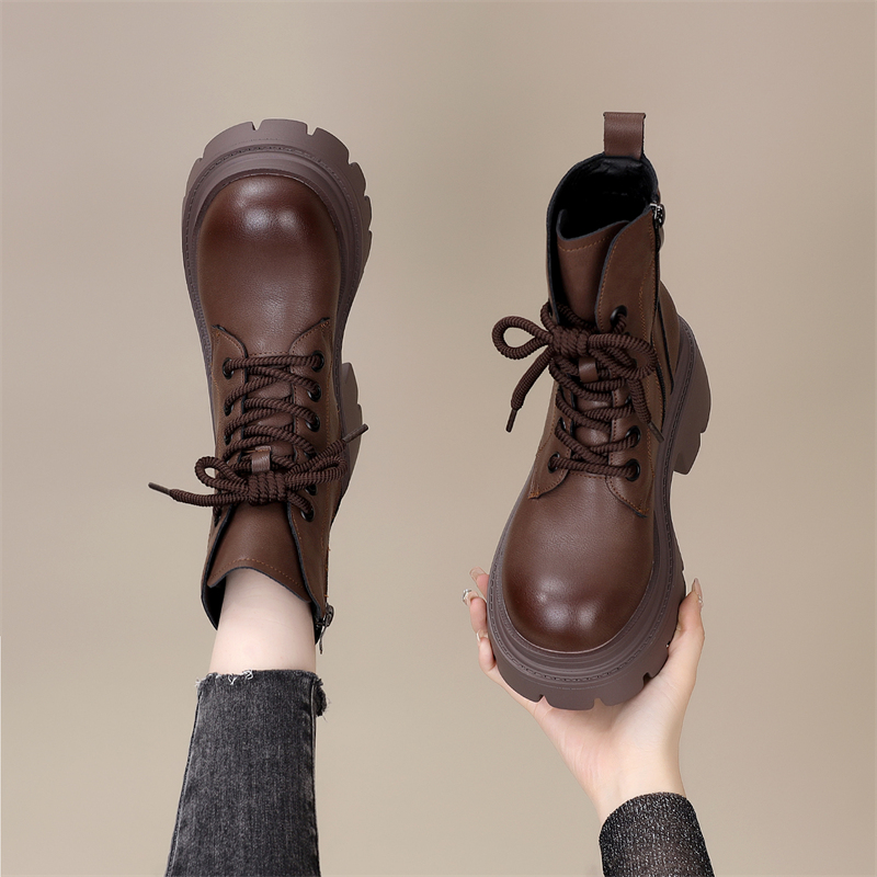 马丁靴女橡胶短靴防滑增高