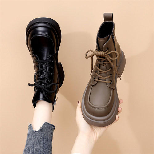 短靴加绒聚氨酯大码41马丁靴女2