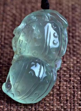 天然水晶雕刻多子多福吊坠