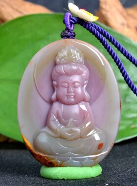 苏州纯天然五彩盐源玛瑙俏色宝宝佛吊坠童子佛项坠七彩南红玛瑙