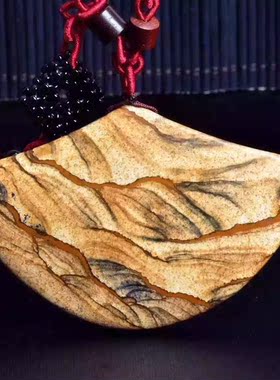 化石水晶天然挂件吊坠