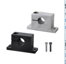 T形导向轴支座GCP01-D10-H15GCP02-D12-H20GCP06-D13-H25GCP08