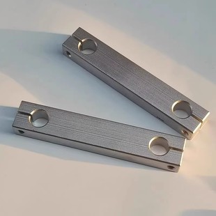 铝合金加长平行双孔同向光轴连接件固定块口罩机用圆管垂直锁紧夹