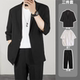 高级感中袖 轻熟风西服套装 西服dk外套休闲搭配 七分袖 男士 薄款 夏季