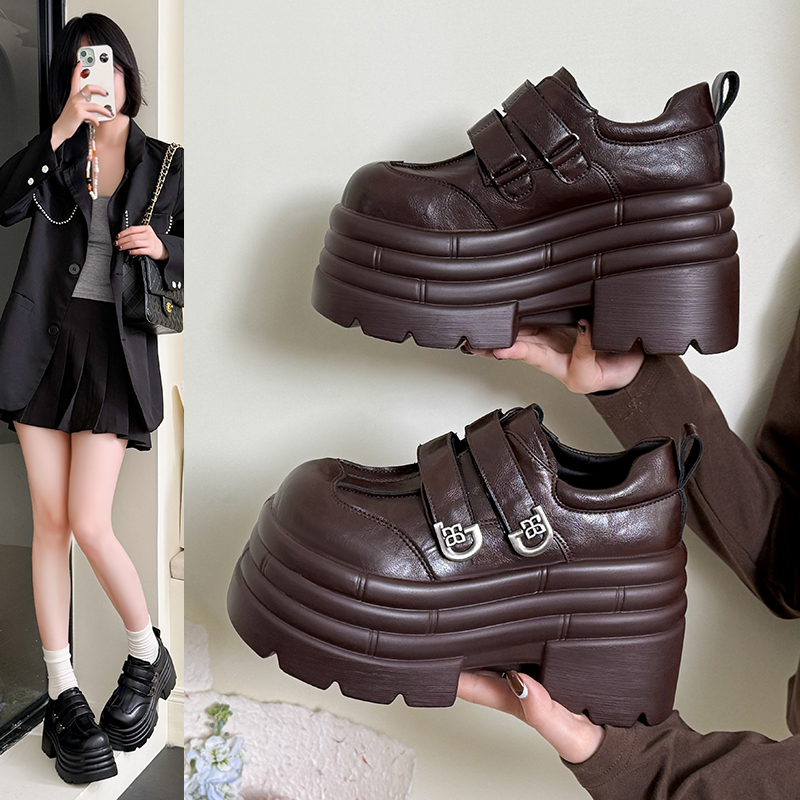 高跟复古休闲英伦风小皮鞋