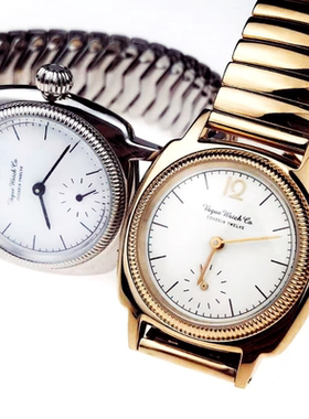 日本官方代理VAGUE WATCH复古防水石英弹簧带男女士情侣腕表手表