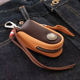 官方代理日本REDMOON红月PR-KB-Z真皮牛皮极软男女车钥匙扣钥匙包