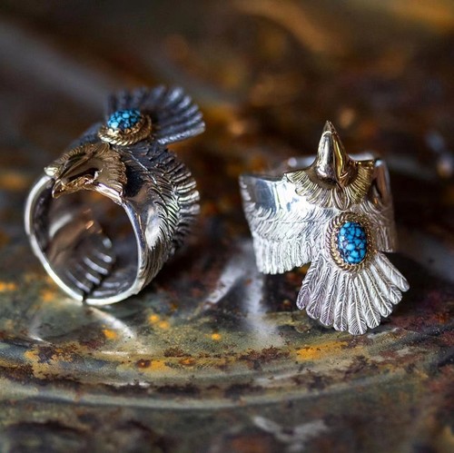 HorizonBlue925银复古戒指